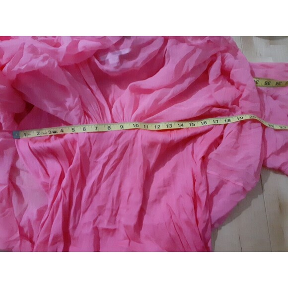 Diane Von Furstenberg Blouse Women Size 6 Pink Silk Layered V Neck Tunic - Picture 10 of 14